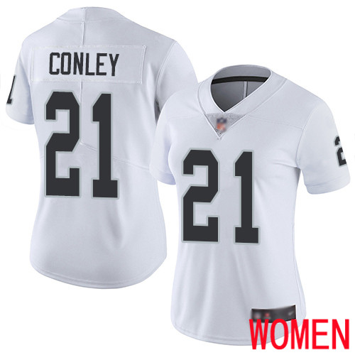 Oakland Raiders Limited White Women Gareon Conley Road Jersey NFL Football #21 Vapor Untouchable Jersey->youth nfl jersey->Youth Jersey